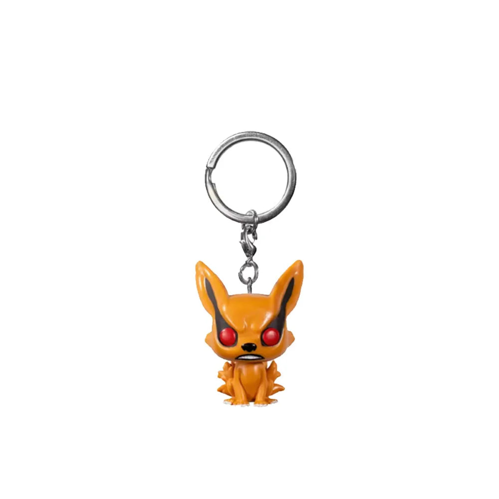 Keychain  Shippuden Uzumaki Kakashi Sasuke Kurama Kawaki Glow Vinyl Figure Key Ring Anime Bag Pendant Gift Toys