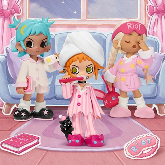 POP MART Lil Peach Riot SLEEPOVER Series Blind Box Toys