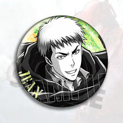 Attack on Titan Anime Badge Pin Set Levi Ackerman Eren Yeager Mikasa Ackerman Hange Zoe Sasha Braus Jean Kirstein Metal Brooch