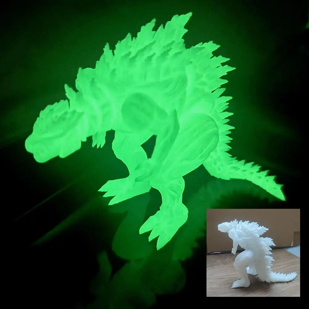 3D Printed Dragon Ornament Desktop Ornament 3D Big Mouth Dinosaur Animals Home Office Craft Printed Figures Christmas Gifts