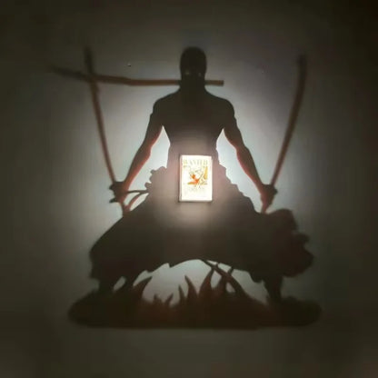 Anime Luffy Zoro Shadow Lamp