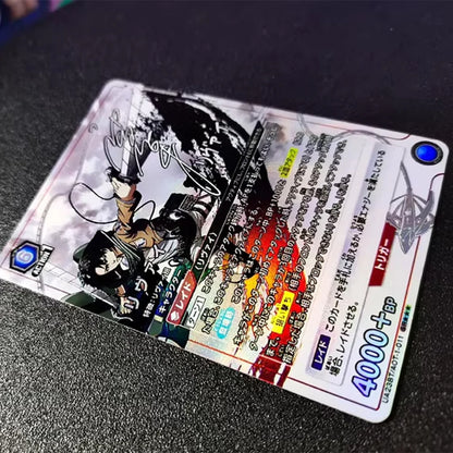 UA UNION ARENA Attack On Titan Levi Ackerman Anime Collection Card Bronzing Signature Card Textured Refractive Flash Child Gifts