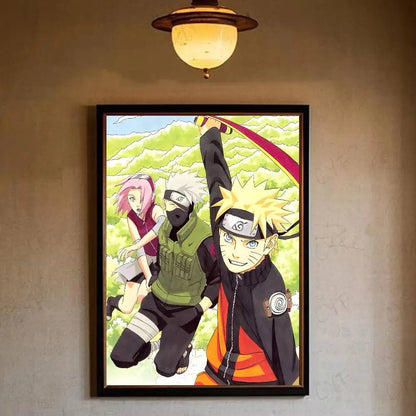 Hot N-Naruto Anime Poster Posters Decorative Paintings Study Bedroom Bar Background Wall Murals Gifts