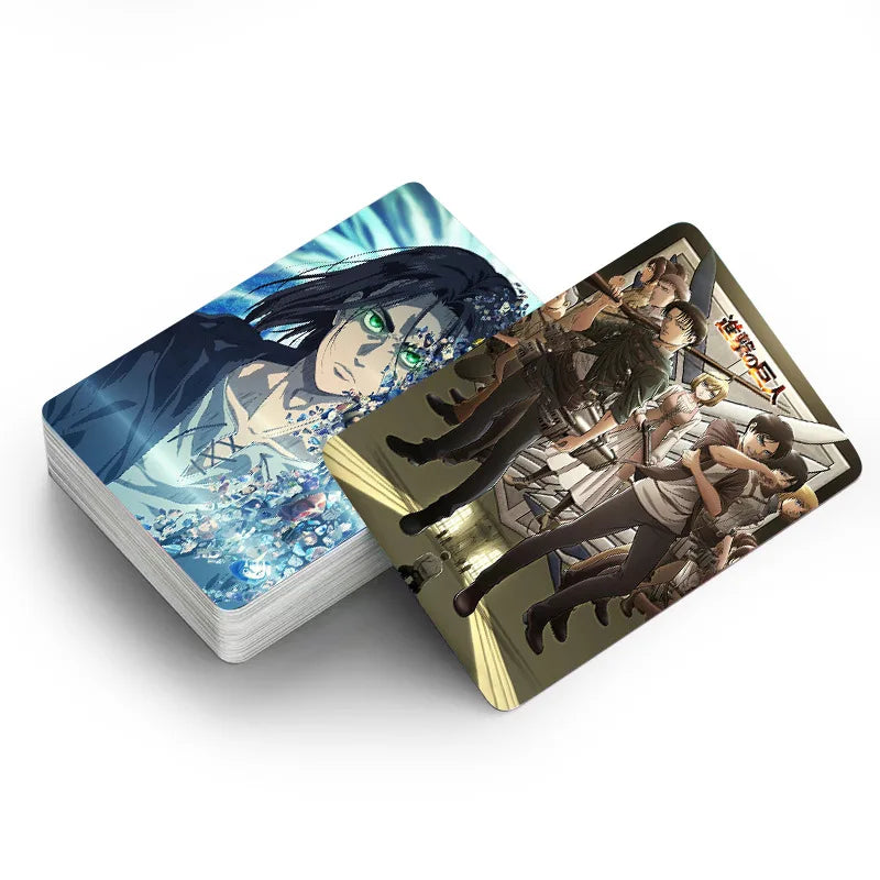 30pcs/set Attack on Titan Japanese Anime Mini Cards Small Card Games with Postcards Message Photo Gift Collection Toys Gift