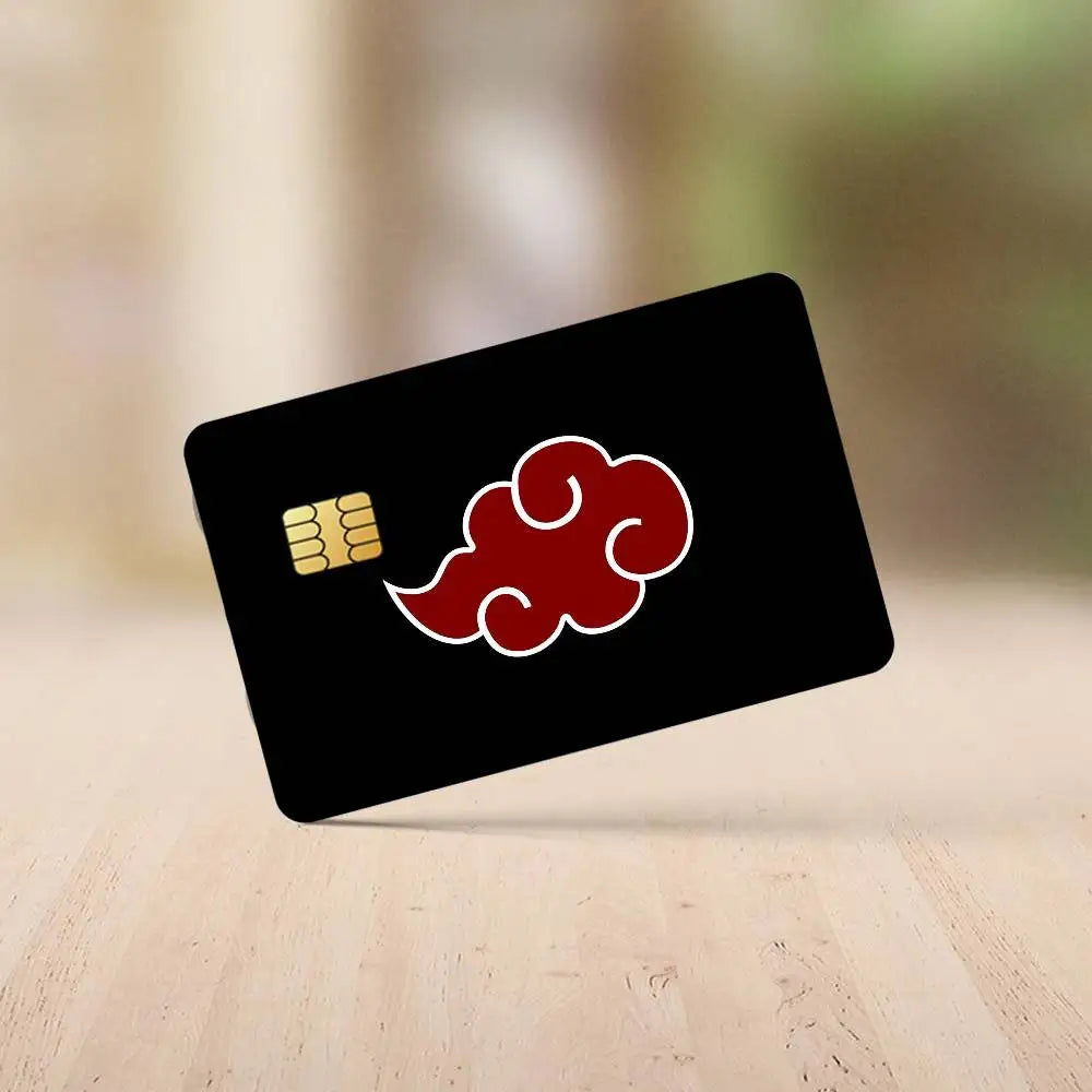 Anime N-NARUTO U-Uchiha I-Itachi Credit Card Stickers Skin For Bank Debit Decorative Protection 4PCS Anti-scratch Waterproof