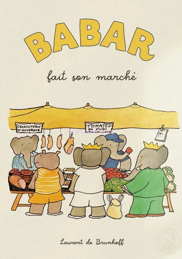 Babar Family Car Canvas Poster