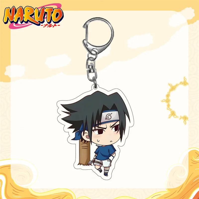 Naruto Anime Akatsuki Uchiha Itachi Acrylic Keychain Fashion Key Ring Bag Charms Girl Pendant Jewelry Cute Creative Friends Gift