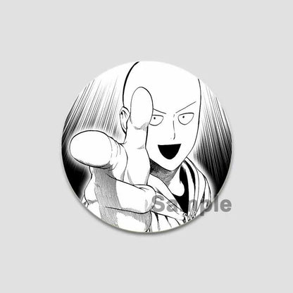 One Punch Man Saitama Button Pins