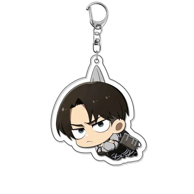 Attack On Titan Eren Jäger Anime Acrylic Keychain Jewelry Animation Products Key Chain Bag Charms Creative Pendant Friends Gift