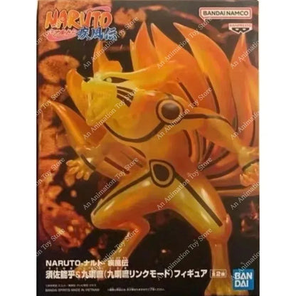 100% Original BANDAI BANPRESTO Naruto Shippuden Susanoo Sasuke & Kurama Nine Tails Anime Figure Set Collectible PVC Home Decor