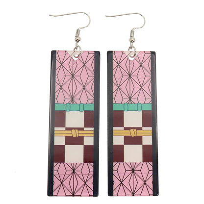 Demon Slayer Tanjiro Hanafuda Earrings