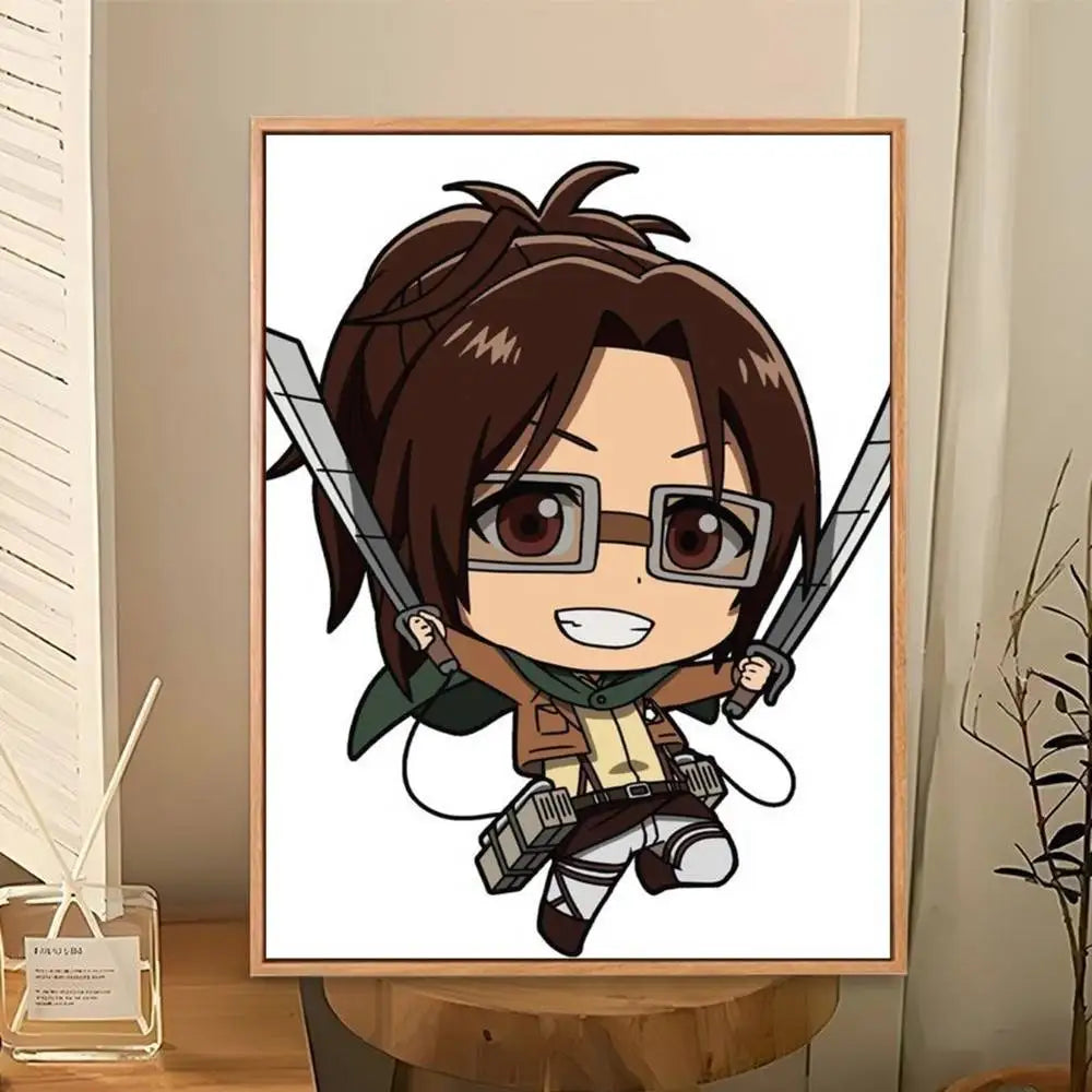Hange Zoe Attack On Titan Anime   Poster Perfect Space Sticker Self Adhesive for Office Home Theater Wall Art Decor Fancy Gift