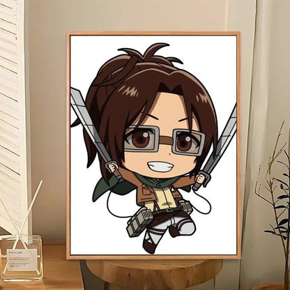 Hange Zoe Attack On Titan Anime   Poster Perfect Space Sticker Self Adhesive for Office Home Theater Wall Art Decor Fancy Gift