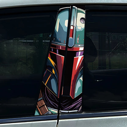 Graffiti Anime Mandalorian Yoda Car B Pillar Sticker