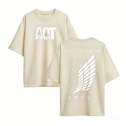 Attack on Titan Anime T Shirt Men Women Graphic Tee 2026 Summer Oversized Short Sleeve Casual Tops Cotton Streetwear Y2k Clothes