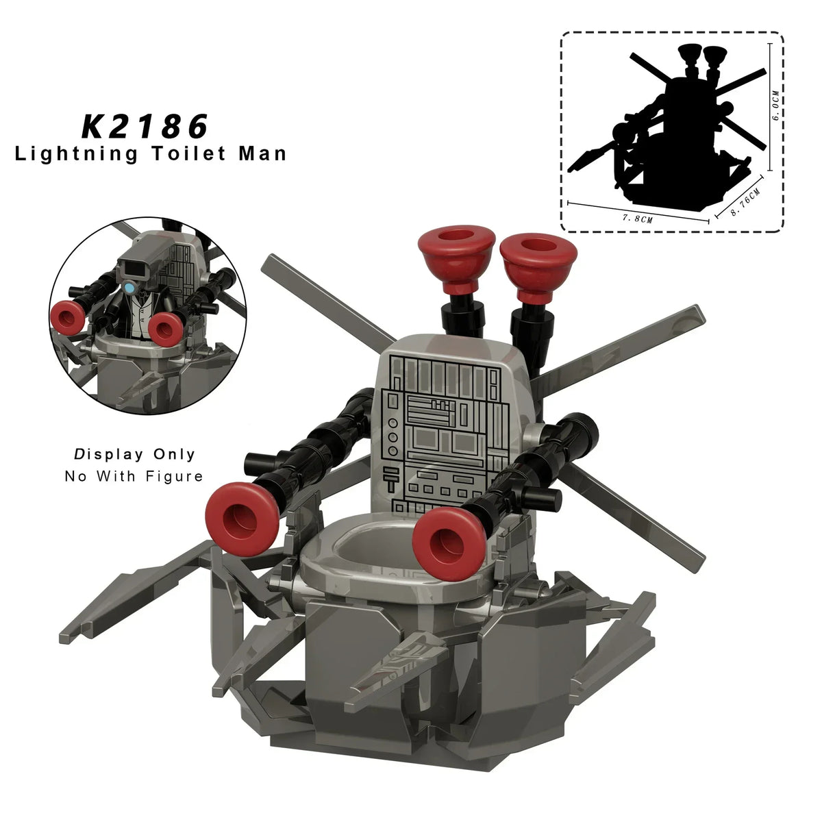 New KDL DJ Upgrade War-Damaged Skibidi Toilet Man Figures Anime Block Toys TvMan Titan Bricks Model Toy For Kid Birthday Gift
