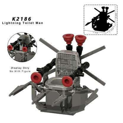 New KDL DJ Upgrade War-Damaged Skibidi Toilet Man Figures Anime Block Toys TvMan Titan Bricks Model Toy For Kid Birthday Gift