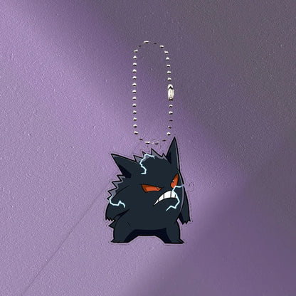 Anime Gengar Acrylic Keychain Pocket Monster Cartoon Kawaii Figure Creative Backpack Charm Pendant Toy Students Accessories Gift