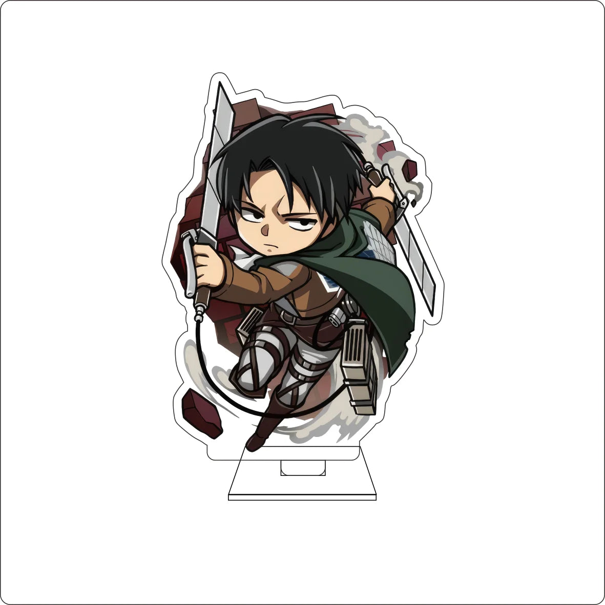 10CM Anime Attack on Titan Cosplay Cute Acrylic Figure Stand Plate Armin Arlert Mikasa·Ackerman Eren Jaeger Ornaments Gifts
