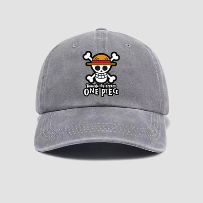 One Piece printed soft top cotton baseball cap cartoon anime unisex visor hat sunshade outdoor sun protection casual hat gift