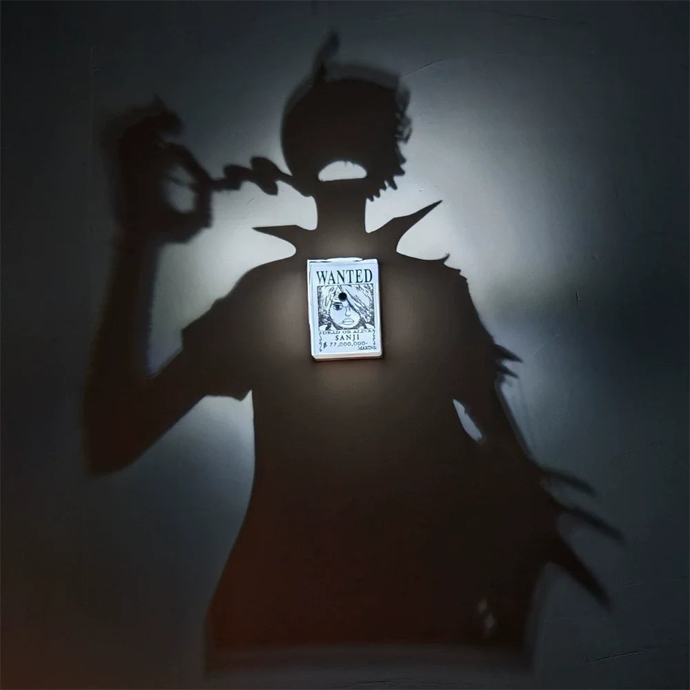Anime Luffy Zoro Shadow Lamp