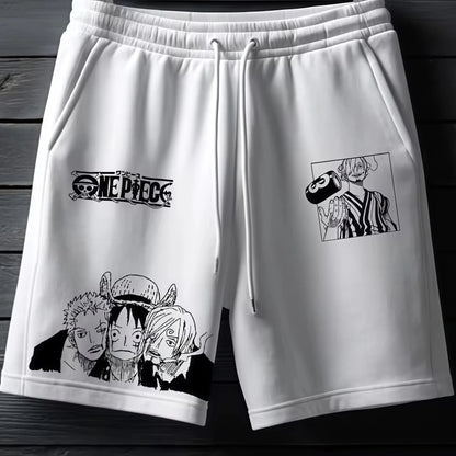 One Piece Men's and Women's Cotton Shorts Roronoa Zoro Anime Sweatpants Summer and Spring Trendy Fashion Versatile Pants