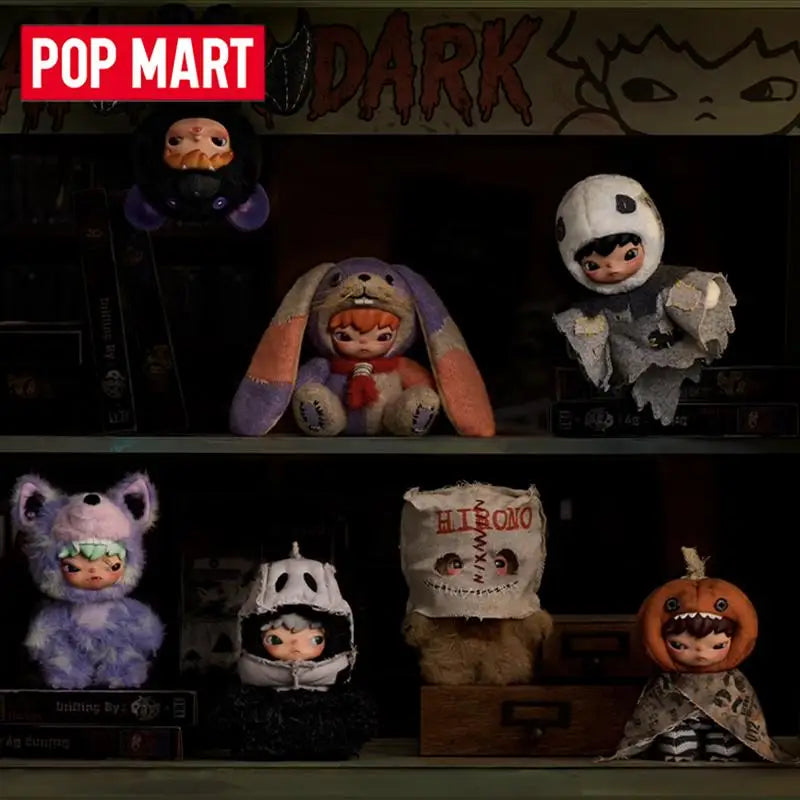 POP MART Hirono After Dark Series Plush Doll Pendant Blind Box Toys Guess Bag Mystery Box Doll Cute Anime Figure Ornament Gift
