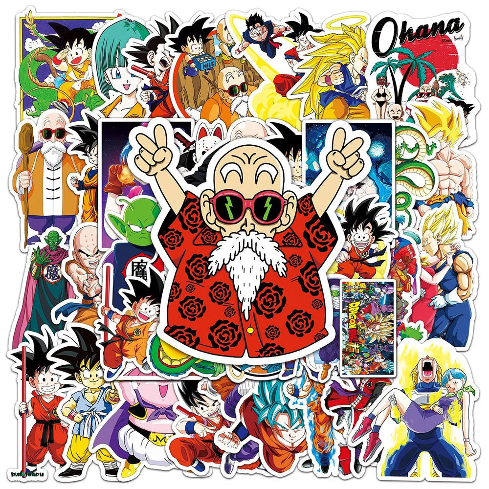 50/100pcs Cartoon Mix Anime Stickers Attack On Titan Jujutsu Kaisen Decals Skateboard Laptop Car Motorcycle Waterproof Sticker