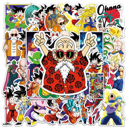 50/100pcs Cartoon Mix Anime Stickers Attack On Titan Jujutsu Kaisen Decals Skateboard Laptop Car Motorcycle Waterproof Sticker