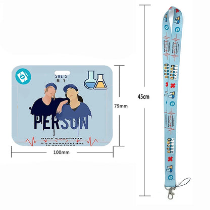 100 Styles Anatomy Credential Holder Keychains Neck Lanyard Pass Card Anime Credit Card Holder Keychain Straps Wholesale
