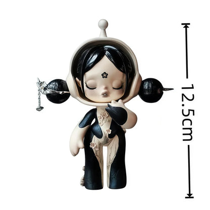 Pop Mart Skullpanda Bjd Nana Figures Baby Series Flower Blooming Figure  Pink Green SP Art Toy Limited Dolls Surprise Toy Gift