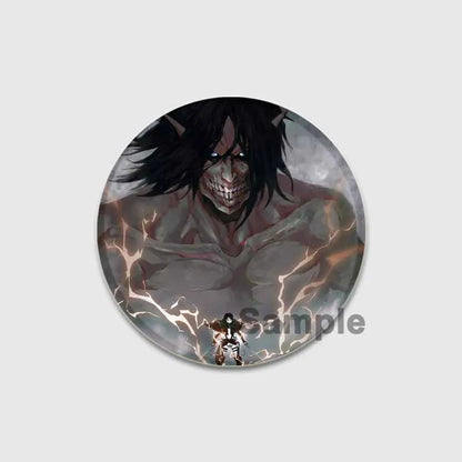 Attack on Titan Anime Brooches Erwin Eren Levi Lapel Pins Cartoon Cosplay Badge Gifts Accessories Backpack Clothes Decor Jewelry
