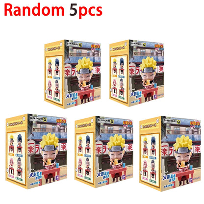 Anime New In Stock  Naruto Breeze Ramen Lamian Noodles Theme Blind Box Handmade Ornament Gift Naruto Sasuke Model Toys