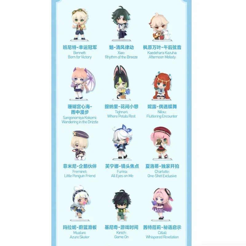POP MART Genshin Impact Academy Light & Shadow Poetry Series Mystery Box Blind Bag Figurines Ornament Toys for Collectors