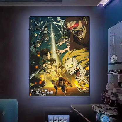 Wall Art Print Poster Japanese Art Exhibition Decorative Painting Modern Home Decor Gift Unframed Pop Anime Attack On Titan
