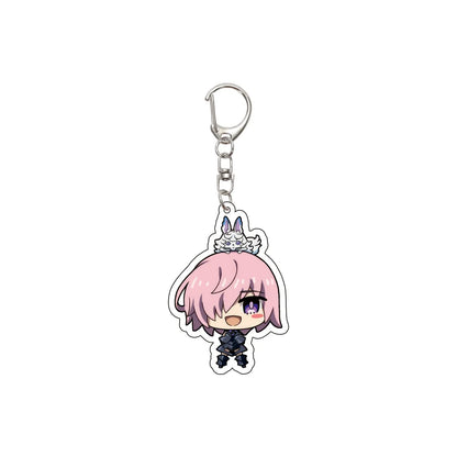55MM Anime Fate/Grand Order Keychain Fujimaru Ritsuka Mash Kyrielight Astolfo Key Chain Acrylic Model Plate Christmas Gifts