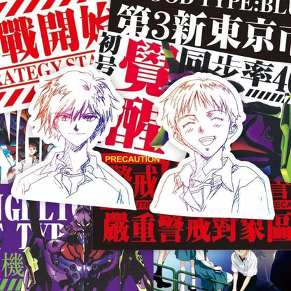 Evangelion Rei Asuka Stickers