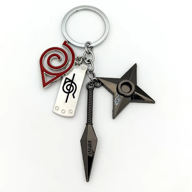 New Pendant Keychains Uzumaki Naruto Anime Figures Accessories Akatsuki Itachi Manga Men Key Chain Fans Gift Kids Toys Keyrings