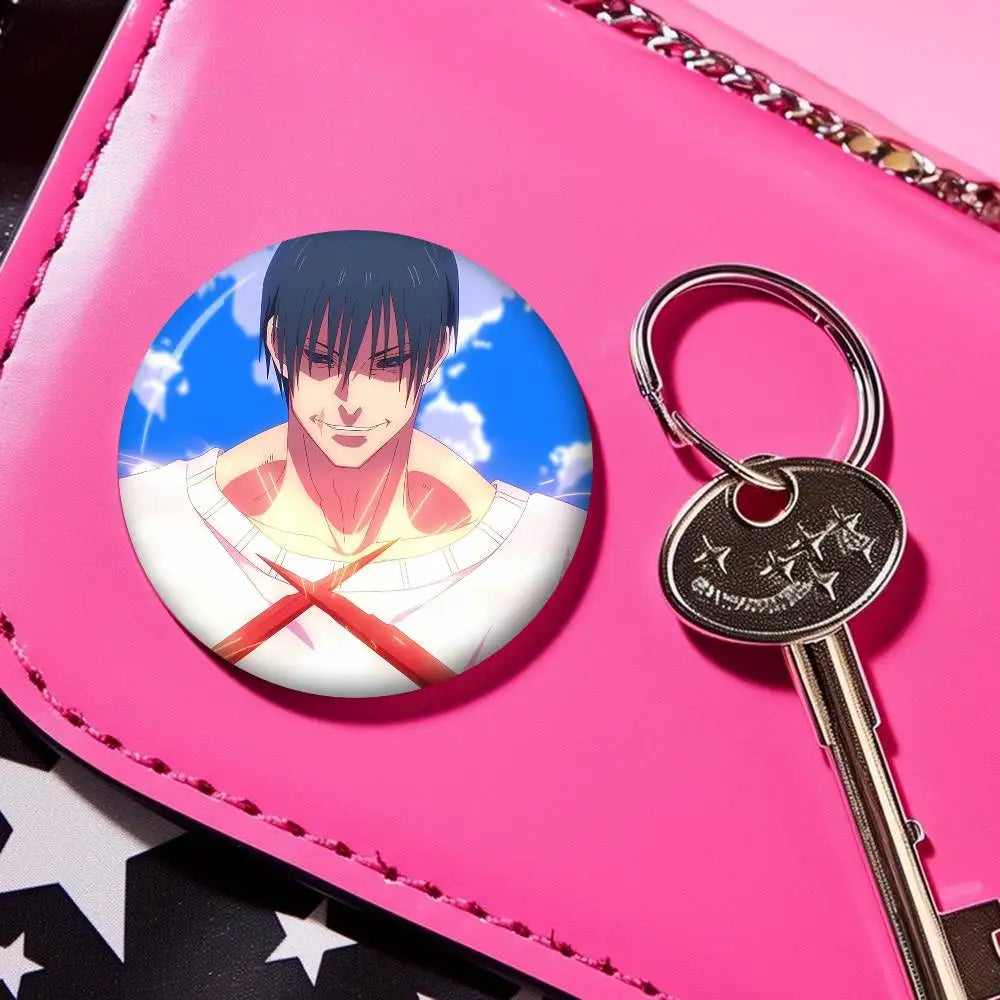 Anime Toji Fushiguro Photo Brooches Creative Round Badge Gifts Pins 32/44/58mm