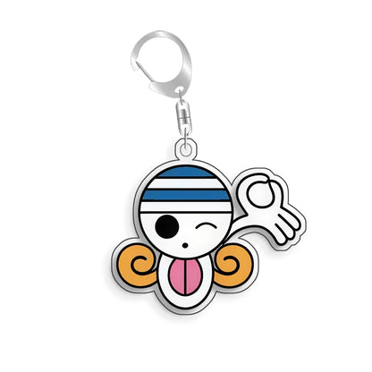 Keychain OP OPTCG Card Straw Hat Piates Brook Backpack Pendant Anime Game Fans Gift Recycled Acrylic Decoration Rare Card Toy5cm