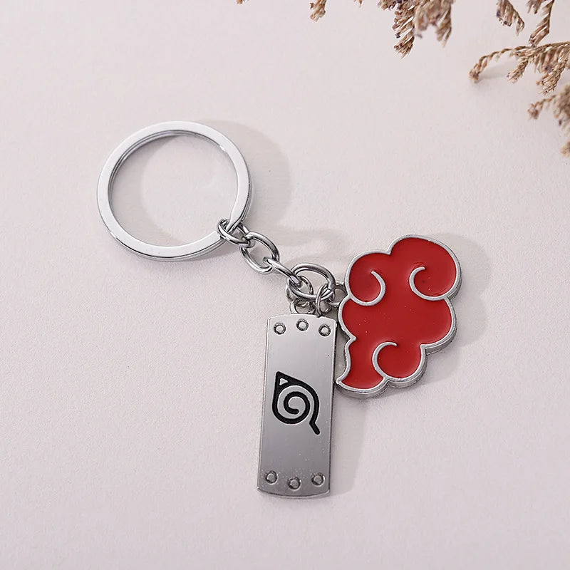 Naruto cartoon anime game merchandise keychain pendant creative Konoha rogue ninja Akatsuki organization pendant accessory
