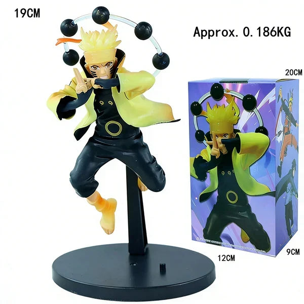 Bandai Naruto Shippuden anime Figures Uchiha Sasuke Hatake Kakashi Combat Form Collectible figure decorative Model Anime Toys