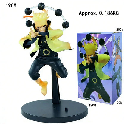 Bandai Naruto Shippuden anime Figures Uchiha Sasuke Hatake Kakashi Combat Form Collectible figure decorative Model Anime Toys