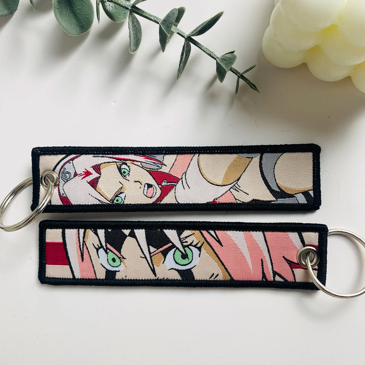 Anime Character Embroidered Keychain