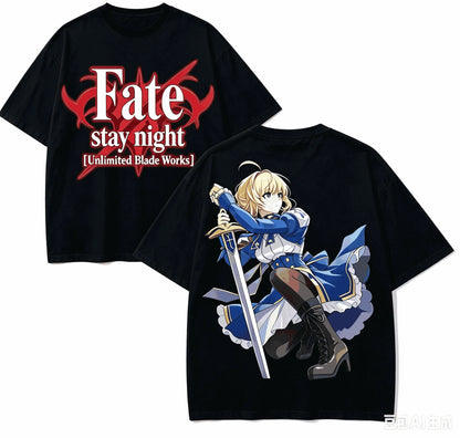 Fate stay night Anime Lover T-shirt Harajuku Cotton New Model