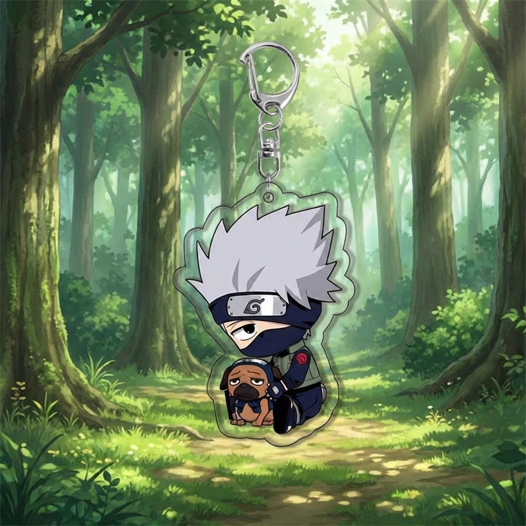 Naruto Shippuden Anime Acrylic Backpack Keychain Pendant Cosplay Accessory Uzumaki Naruto Figure Collectible Gift for Fans