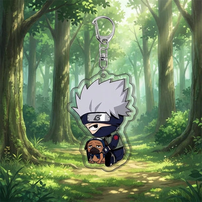 Naruto Shippuden Anime Acrylic Backpack Keychain Pendant Cosplay Accessory Uzumaki Naruto Figure Collectible Gift for Fans