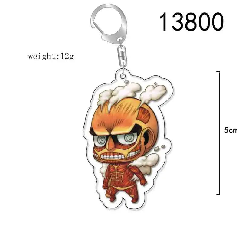 Attack On Titan Anime Peripheral Acrylic Figure Display Keychain Pendant Eren Mikasa Levi Creative Decorative Gift Accessories