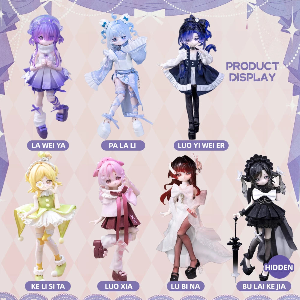 In Stock Minty Ocean Gem Series 1/8bjd Blind Box Movable Joint Doll Mystery Box Kawaii Action Anime Figure surprise Toy Gift