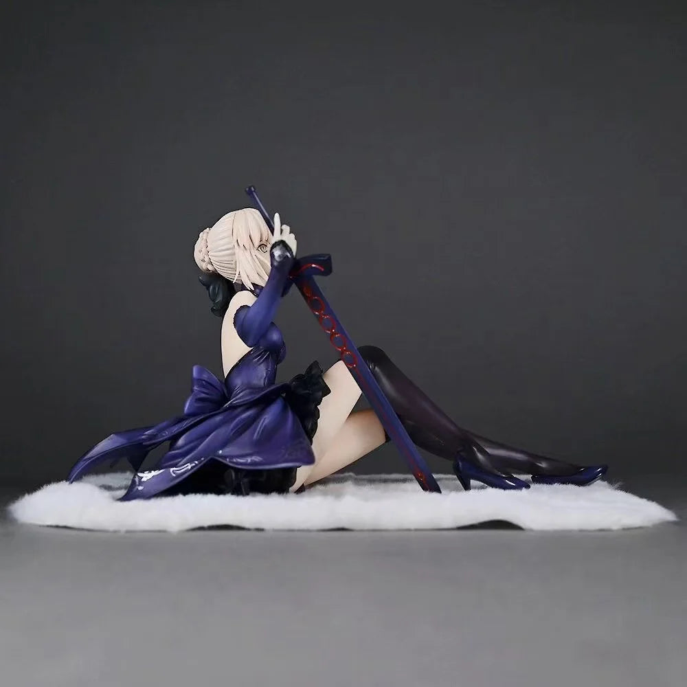 【C4 STUDIO】13cm/5.12 Inch Anime Saber Fate/stay night GK Altria Pendragon Figure Standing Statue Collectible Model Toy Gift